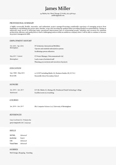 Imaginative Resume Template